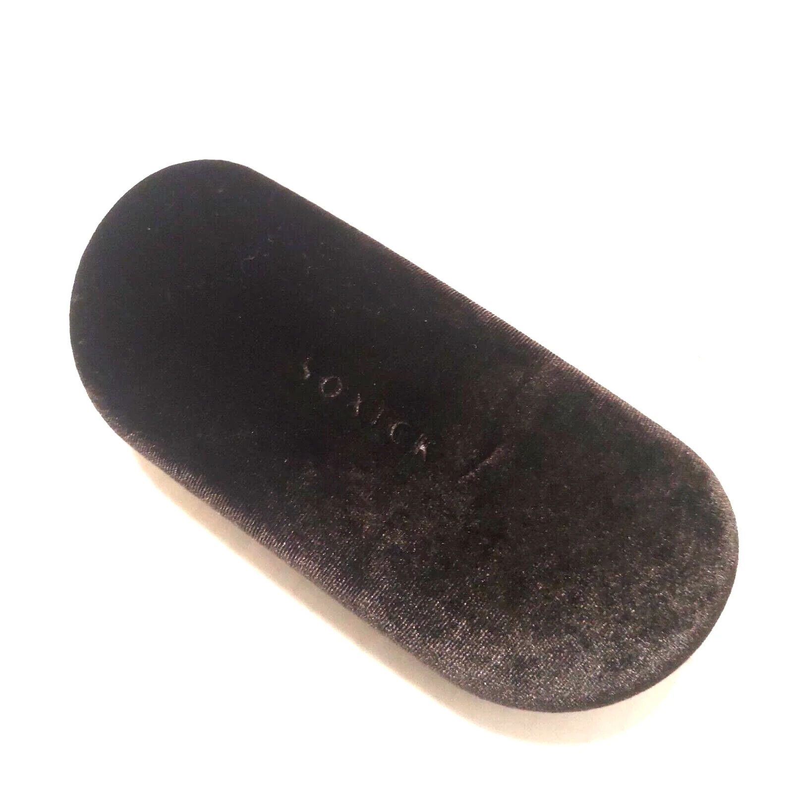 Soxick Glasses Case Velvet Hard Clam Shell Dark Brown Dust Cover Cleaning Cloth 3